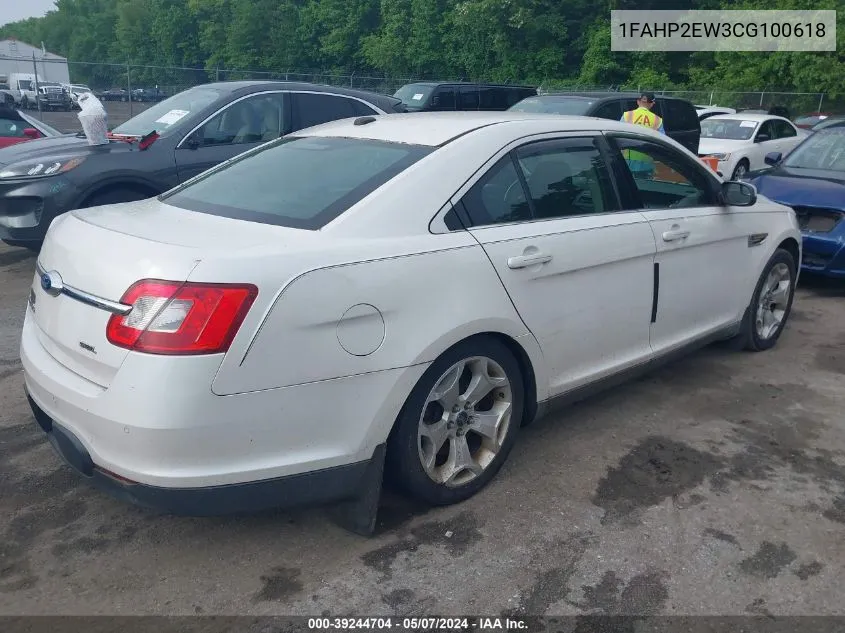 2012 Ford Taurus Sel VIN: 1FAHP2EW3CG100618 Lot: 39244704