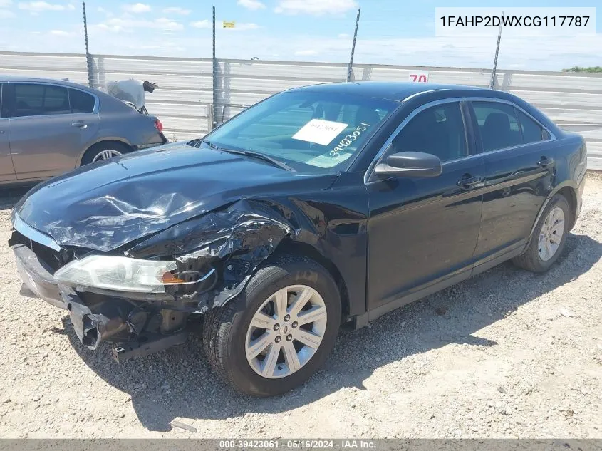 2012 Ford Taurus Se VIN: 1FAHP2DWXCG117787 Lot: 39423051