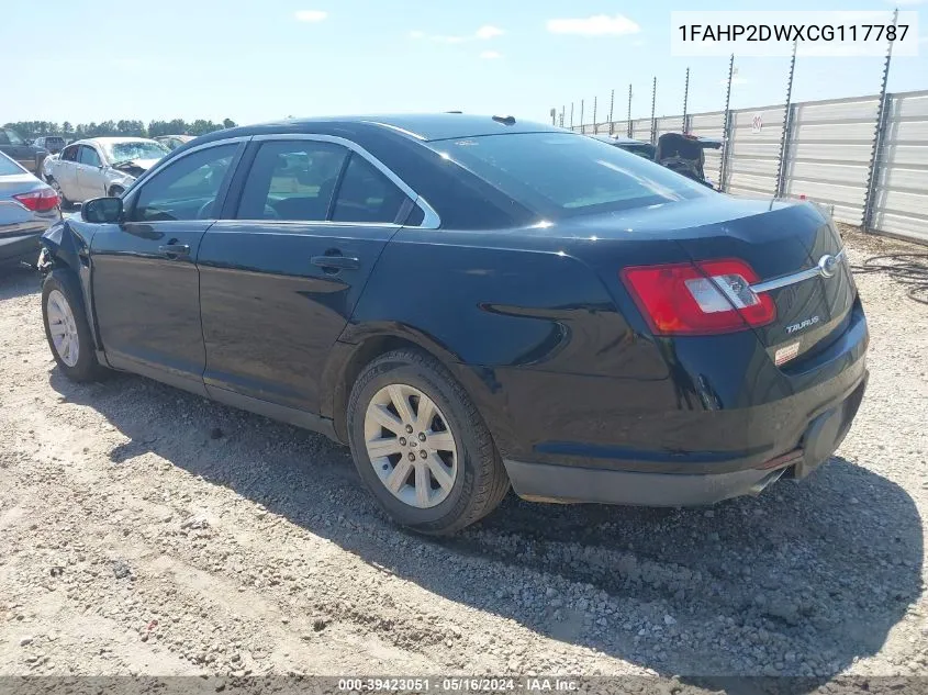 2012 Ford Taurus Se VIN: 1FAHP2DWXCG117787 Lot: 39423051