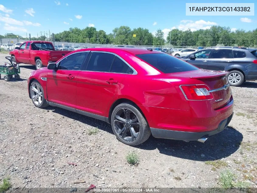 2012 Ford Taurus Sho VIN: 1FAHP2KT3CG143382 Lot: 39507061