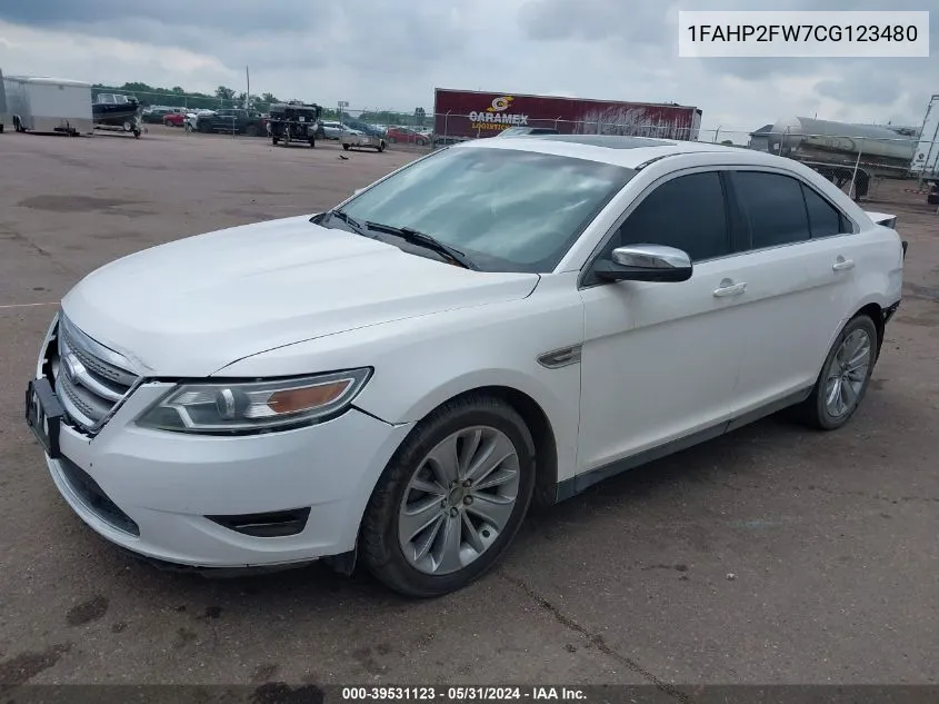 2012 Ford Taurus Limited VIN: 1FAHP2FW7CG123480 Lot: 39531123