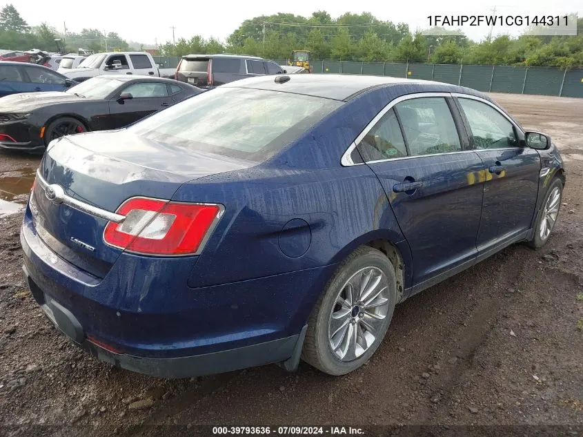 2012 Ford Taurus Limited VIN: 1FAHP2FW1CG144311 Lot: 39793636