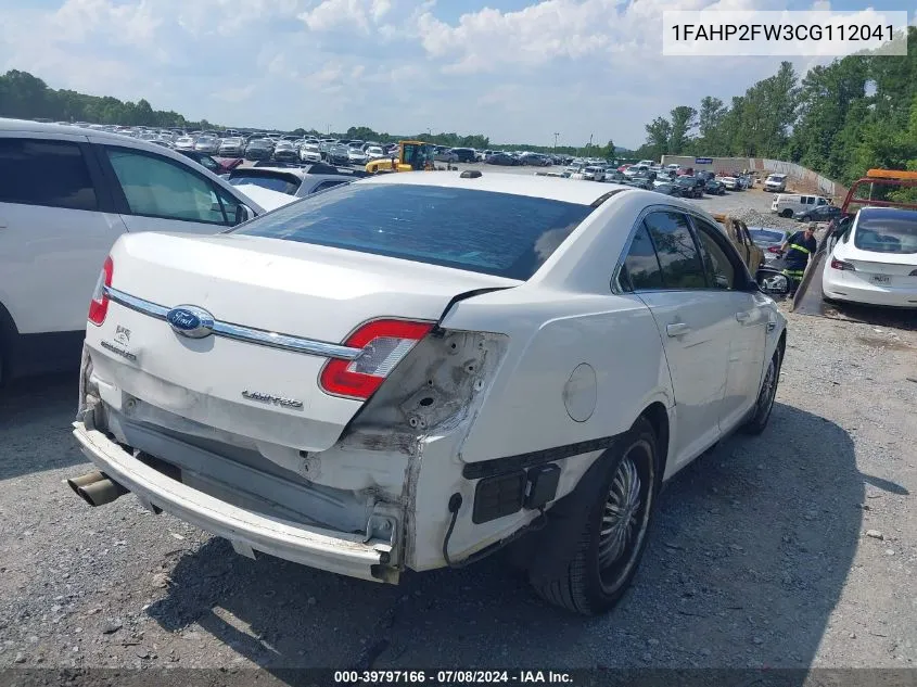 2012 Ford Taurus Limited VIN: 1FAHP2FW3CG112041 Lot: 39797166