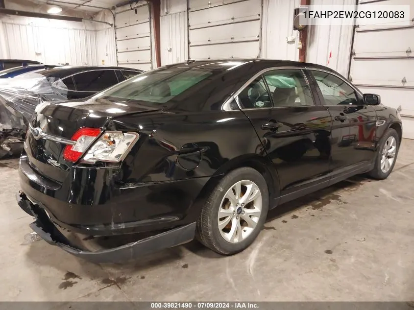 2012 Ford Taurus Sel VIN: 1FAHP2EW2CG120083 Lot: 39821490