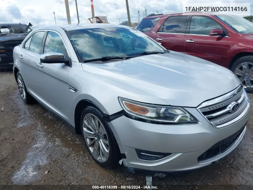 1FAHP2FW0CG114166 2012 Ford Taurus Limited