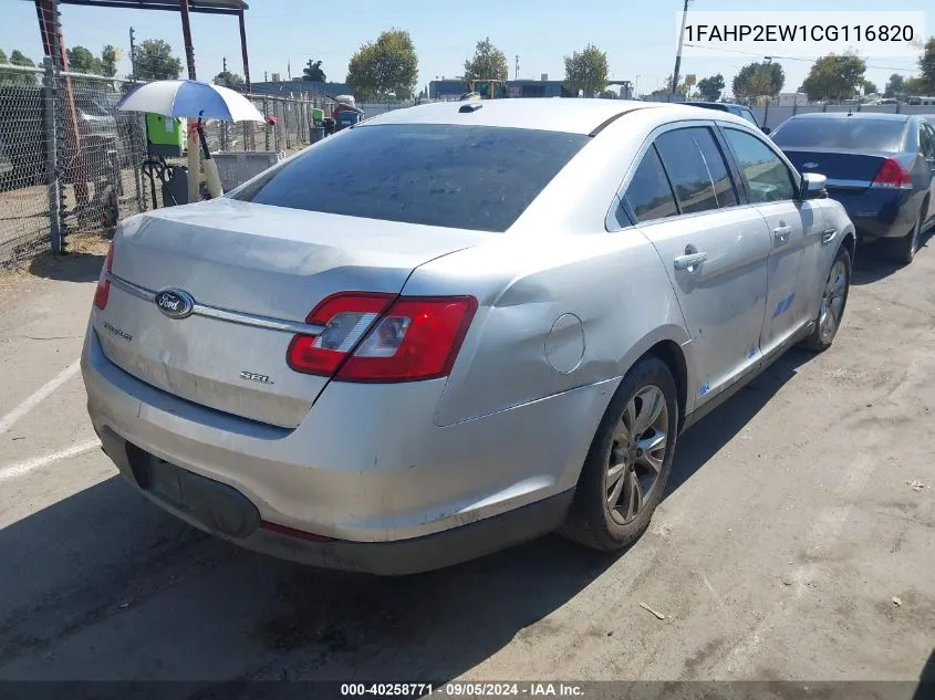 2012 Ford Taurus Sel VIN: 1FAHP2EW1CG116820 Lot: 40258771