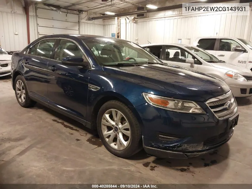 2012 Ford Taurus Sel VIN: 1FAHP2EW2CG143931 Lot: 40285844