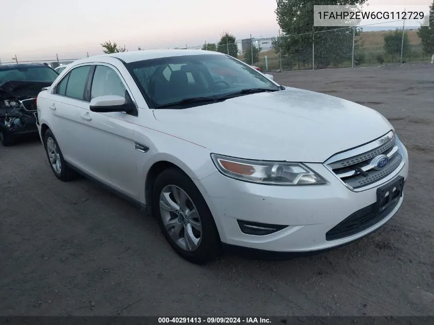 2012 Ford Taurus Sel VIN: 1FAHP2EW6CG112729 Lot: 40291413