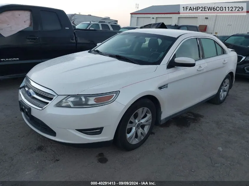 2012 Ford Taurus Sel VIN: 1FAHP2EW6CG112729 Lot: 40291413