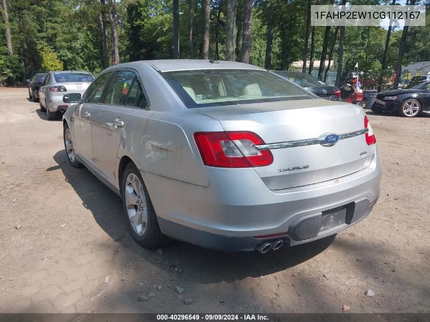 2012 Ford Taurus Sel VIN: 1FAHP2EW1CG112167 Lot: 40296549