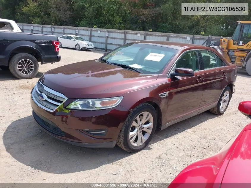 2012 Ford Taurus Sel VIN: 1FAHP2EW8CG106530 Lot: 40301598