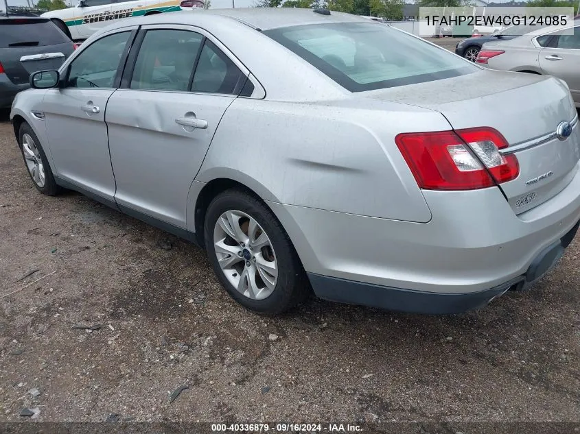 2012 Ford Taurus Sel VIN: 1FAHP2EW4CG124085 Lot: 40336879