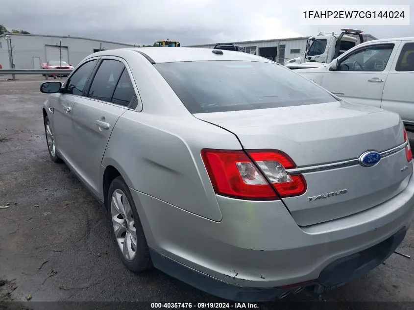 2012 Ford Taurus Sel VIN: 1FAHP2EW7CG144024 Lot: 40357476