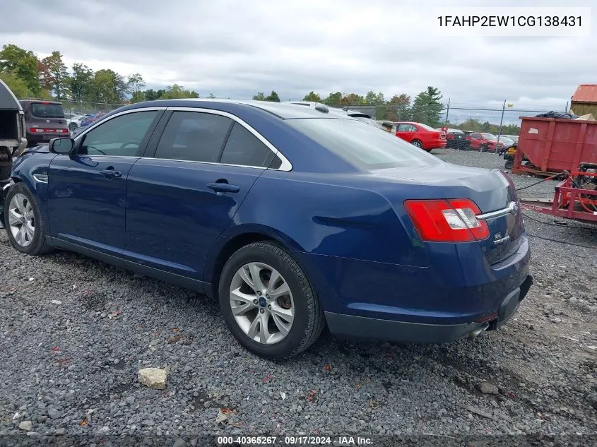 2012 Ford Taurus Sel VIN: 1FAHP2EW1CG138431 Lot: 40365267