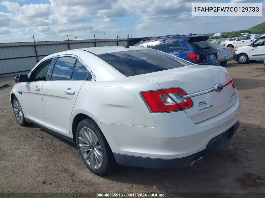 1FAHP2FW7CG129733 2012 Ford Taurus Limited