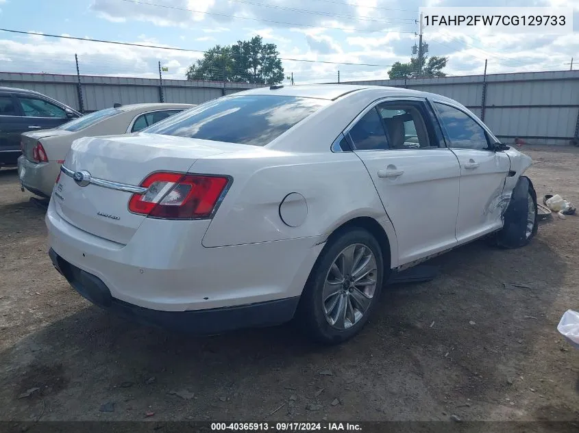 2012 Ford Taurus Limited VIN: 1FAHP2FW7CG129733 Lot: 40365913