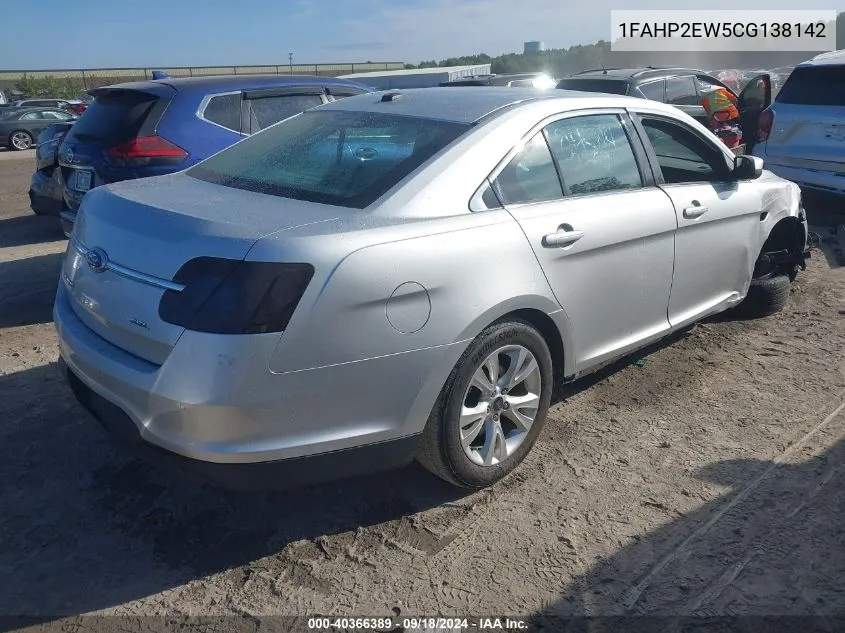 2012 Ford Taurus Sel VIN: 1FAHP2EW5CG138142 Lot: 40366389