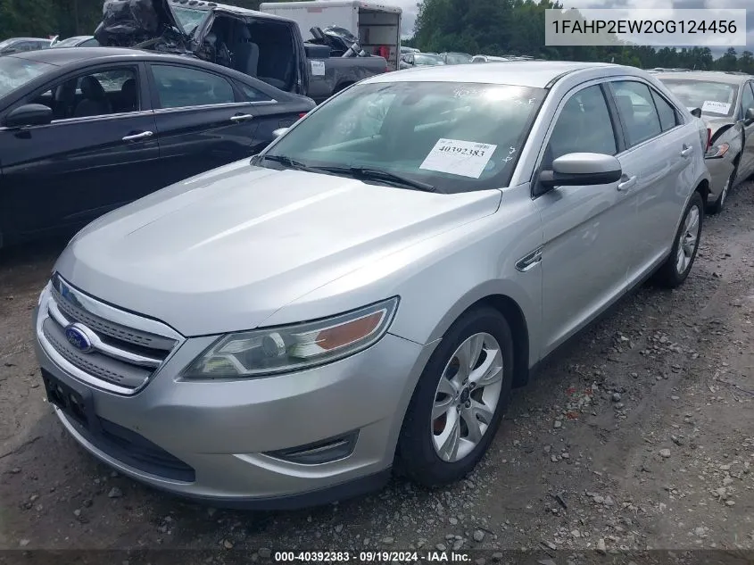 2012 Ford Taurus Sel VIN: 1FAHP2EW2CG124456 Lot: 40392383