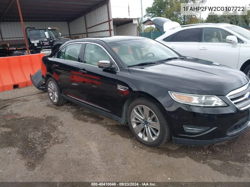 2012 Ford Taurus Limited VIN: 1FAHP2FW2CG107722 Lot: 40410048