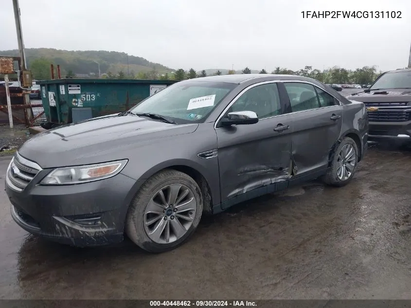 2012 Ford Taurus Limited VIN: 1FAHP2FW4CG131102 Lot: 40448462