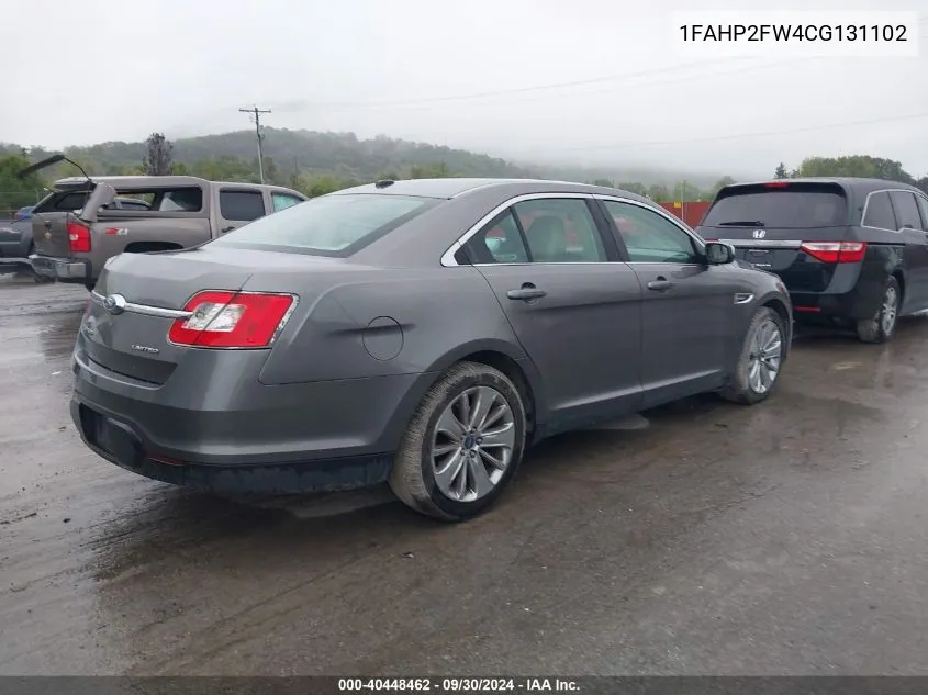 1FAHP2FW4CG131102 2012 Ford Taurus Limited