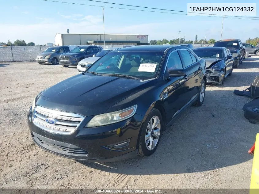 2012 Ford Taurus Sel VIN: 1FAHP2HW1CG124332 Lot: 40460324