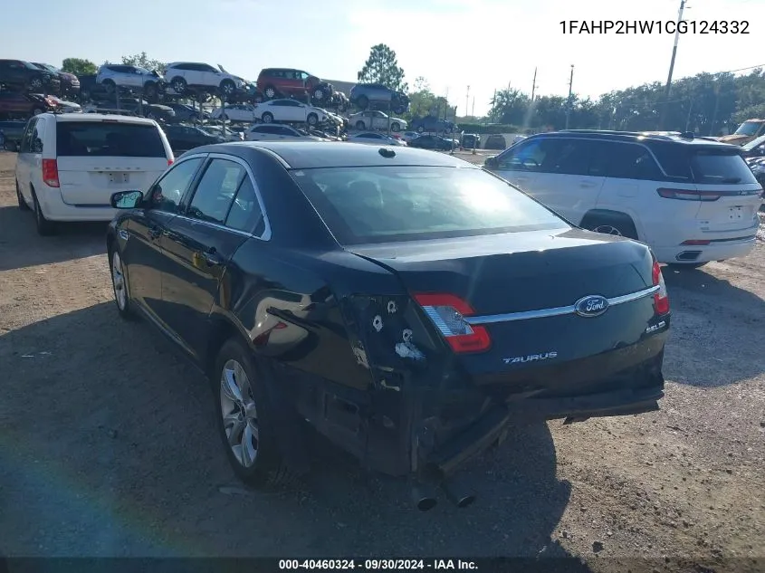 2012 Ford Taurus Sel VIN: 1FAHP2HW1CG124332 Lot: 40460324