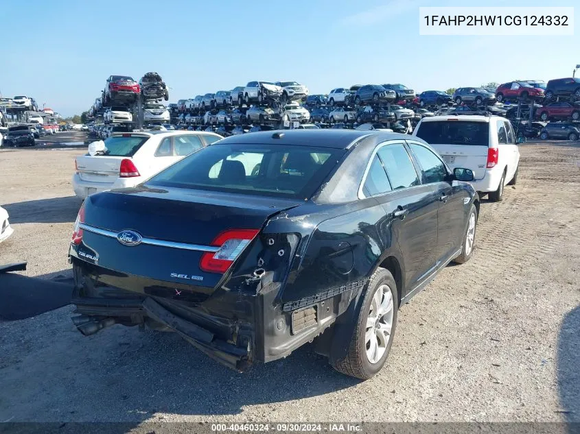 2012 Ford Taurus Sel VIN: 1FAHP2HW1CG124332 Lot: 40460324