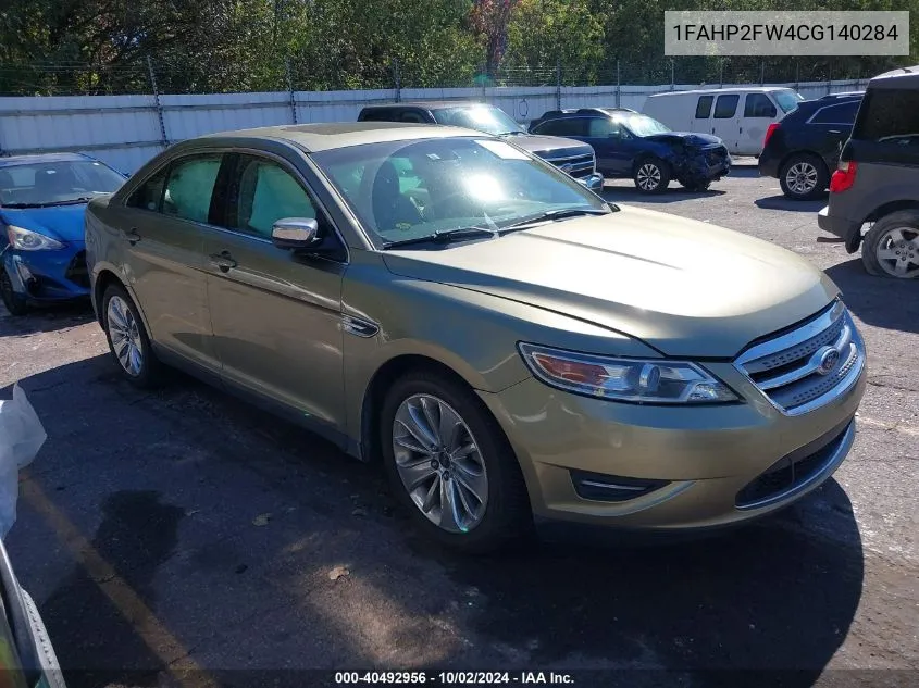 2012 Ford Taurus Limited VIN: 1FAHP2FW4CG140284 Lot: 40492956