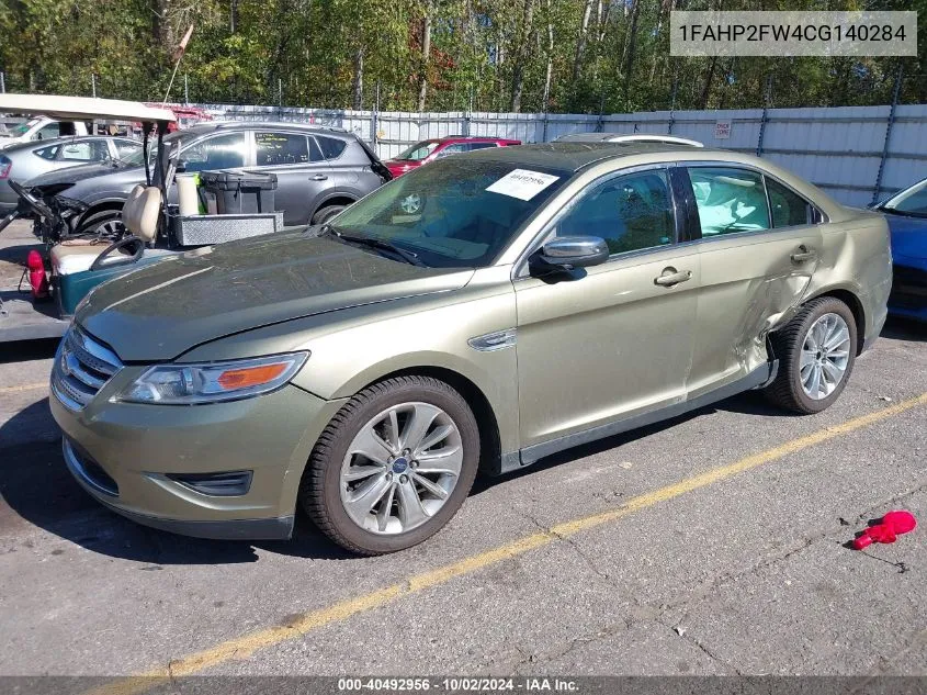 2012 Ford Taurus Limited VIN: 1FAHP2FW4CG140284 Lot: 40492956