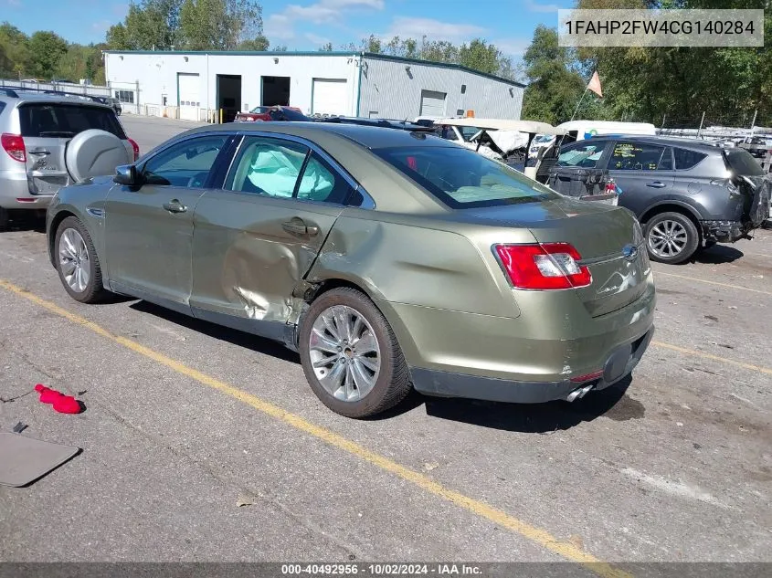 2012 Ford Taurus Limited VIN: 1FAHP2FW4CG140284 Lot: 40492956