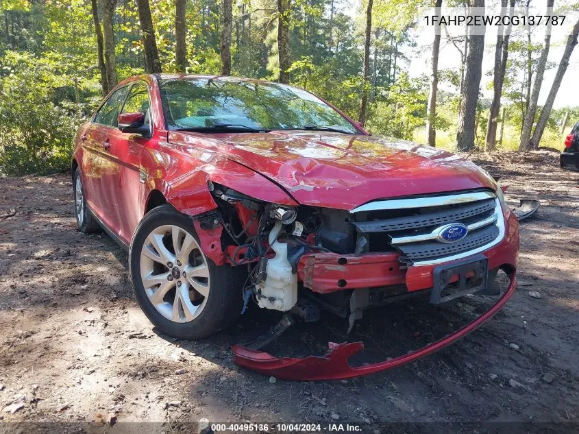 2012 Ford Taurus Sel VIN: 1FAHP2EW2CG137787 Lot: 40495136