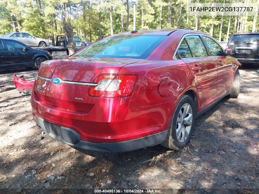 2012 Ford Taurus Sel VIN: 1FAHP2EW2CG137787 Lot: 40495136