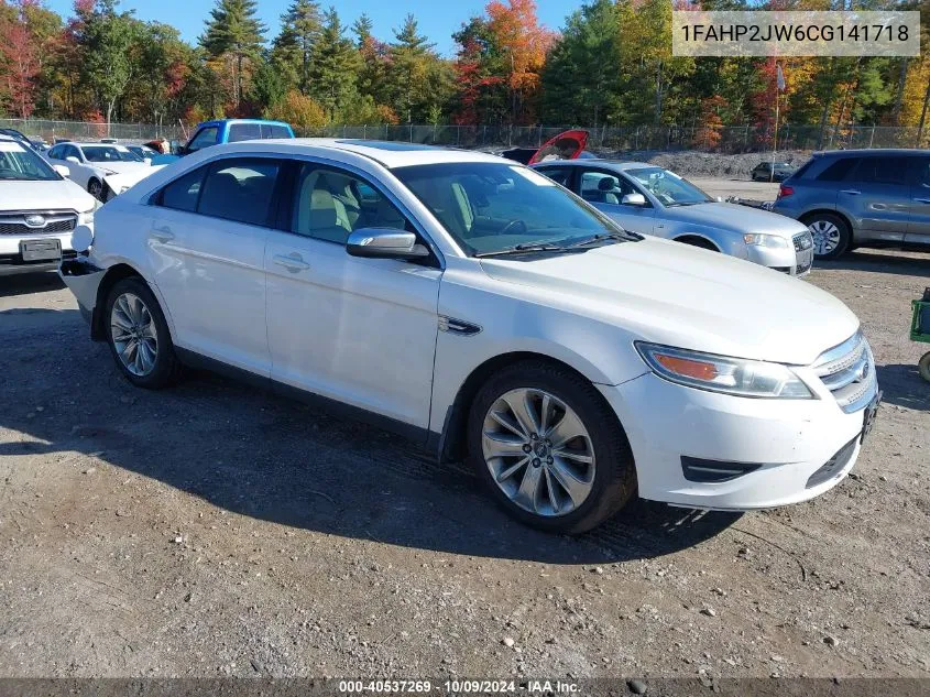 2012 Ford Taurus Limited VIN: 1FAHP2JW6CG141718 Lot: 40537269