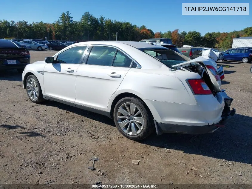 2012 Ford Taurus Limited VIN: 1FAHP2JW6CG141718 Lot: 40537269