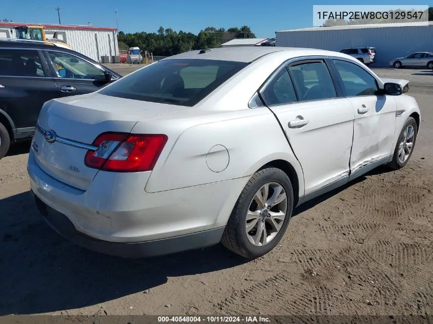 2012 Ford Taurus Sel VIN: 1FAHP2EW8CG129547 Lot: 40548004