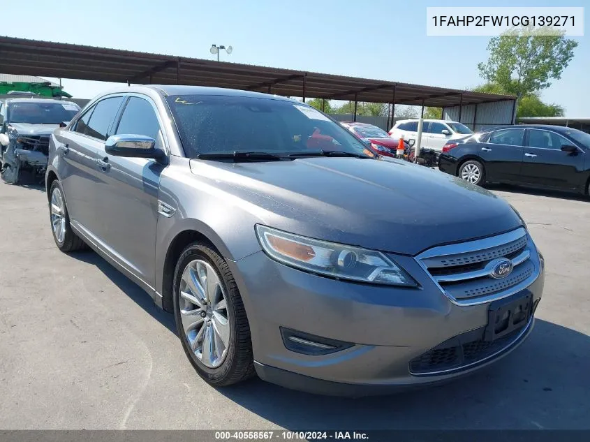 2012 Ford Taurus Limited VIN: 1FAHP2FW1CG139271 Lot: 40558567