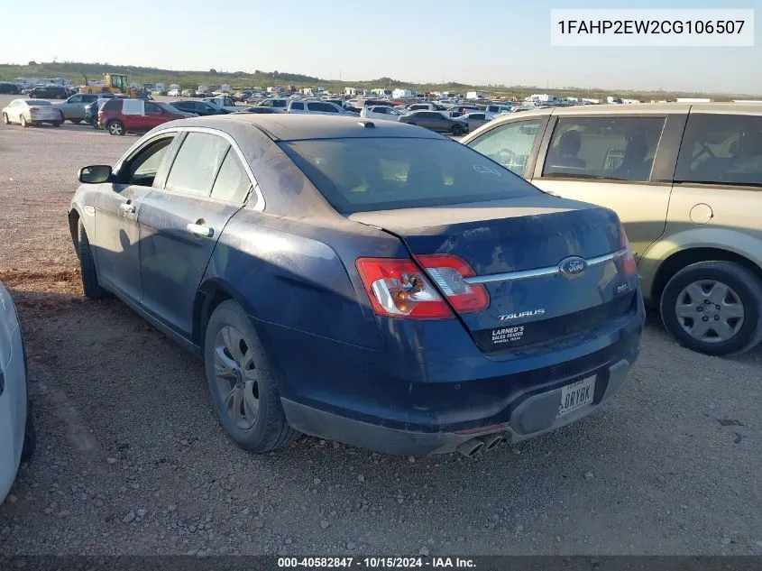 2012 Ford Taurus Sel VIN: 1FAHP2EW2CG106507 Lot: 40582847