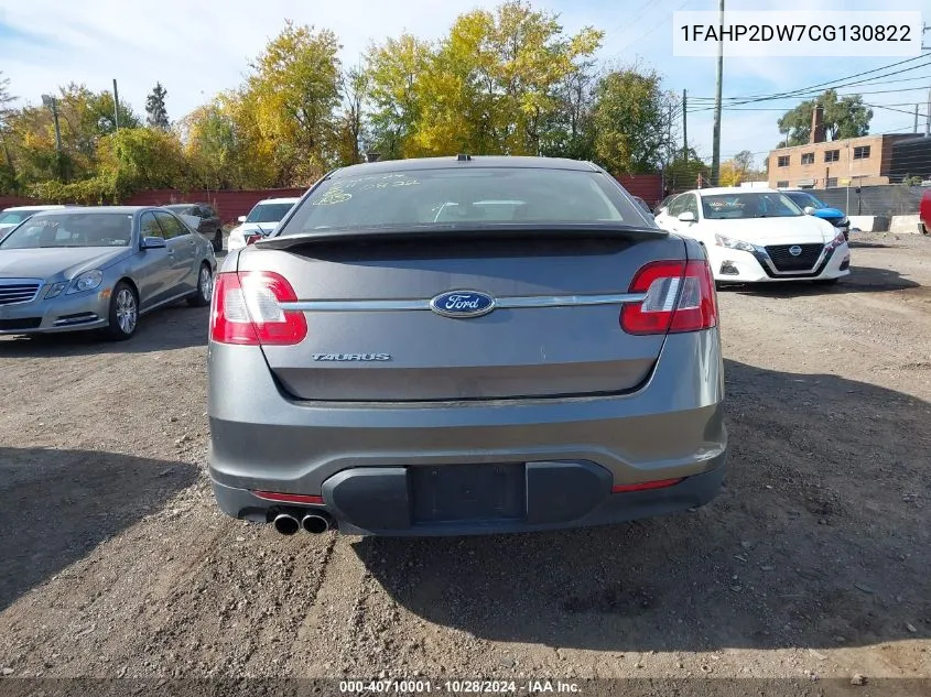 2012 Ford Taurus Se VIN: 1FAHP2DW7CG130822 Lot: 40710001