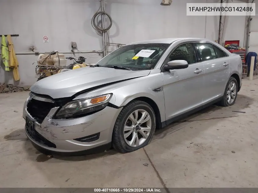 2012 Ford Taurus Sel VIN: 1FAHP2HW8CG142486 Lot: 40710665