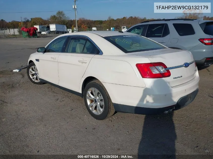 2012 Ford Taurus Sel VIN: 1FAHP2EW9CG132179 Lot: 40716526