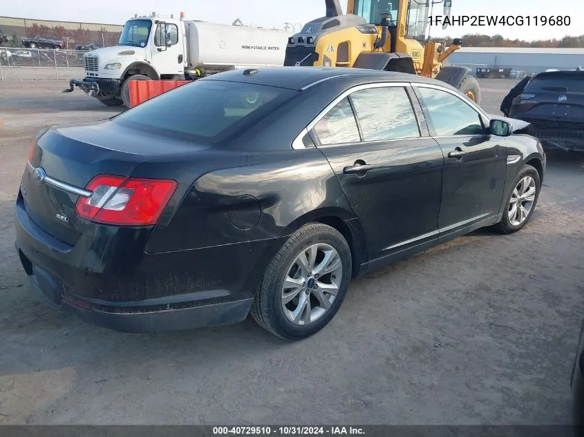 2012 Ford Taurus Sel VIN: 1FAHP2EW4CG119680 Lot: 40729510