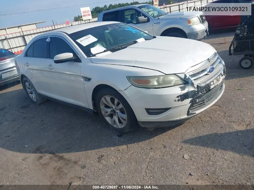 2012 Ford Taurus Sel VIN: 1FAHP2EW3CG109321 Lot: 40729697