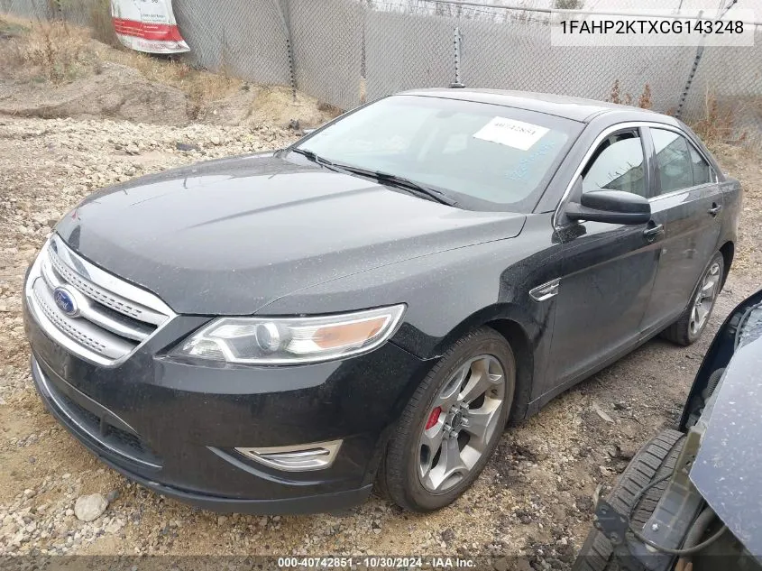 2012 Ford Taurus Sho VIN: 1FAHP2KTXCG143248 Lot: 40742851