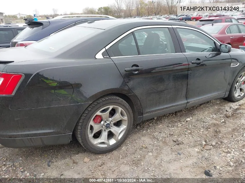 2012 Ford Taurus Sho VIN: 1FAHP2KTXCG143248 Lot: 40742851