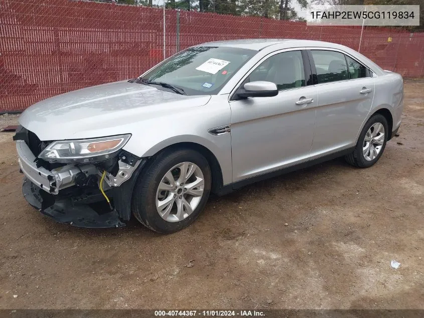 2012 Ford Taurus Sel VIN: 1FAHP2EW5CG119834 Lot: 40744367