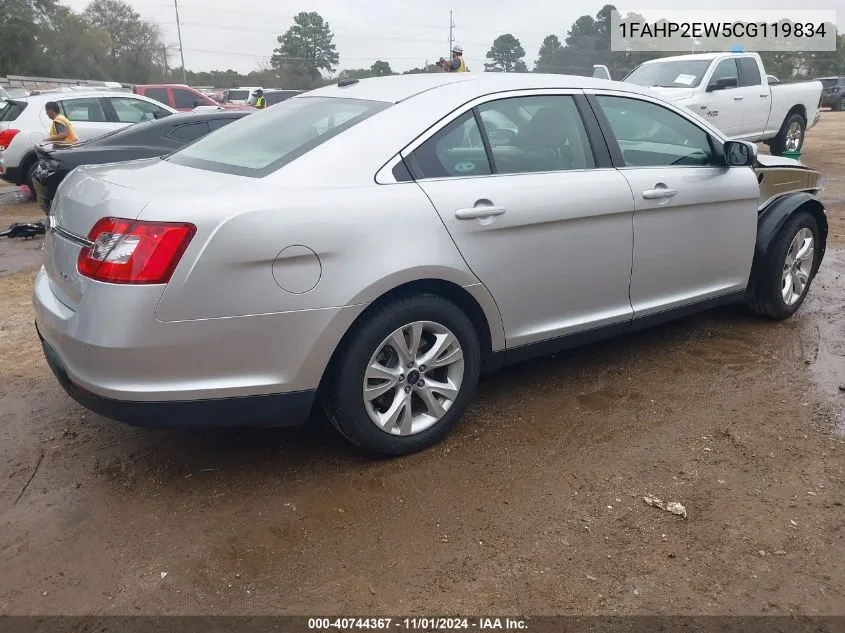 2012 Ford Taurus Sel VIN: 1FAHP2EW5CG119834 Lot: 40744367