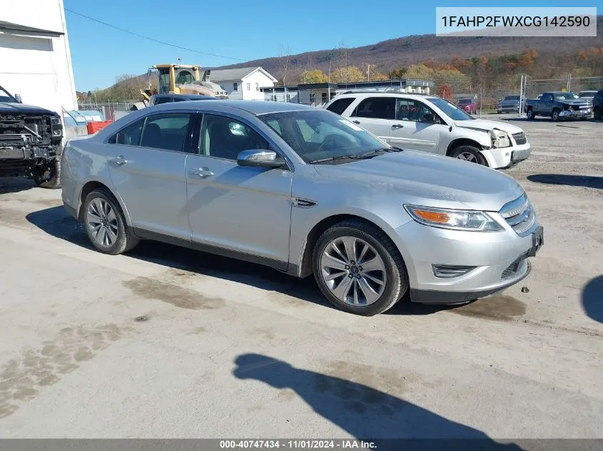 2012 Ford Taurus Limited VIN: 1FAHP2FWXCG142590 Lot: 40747434