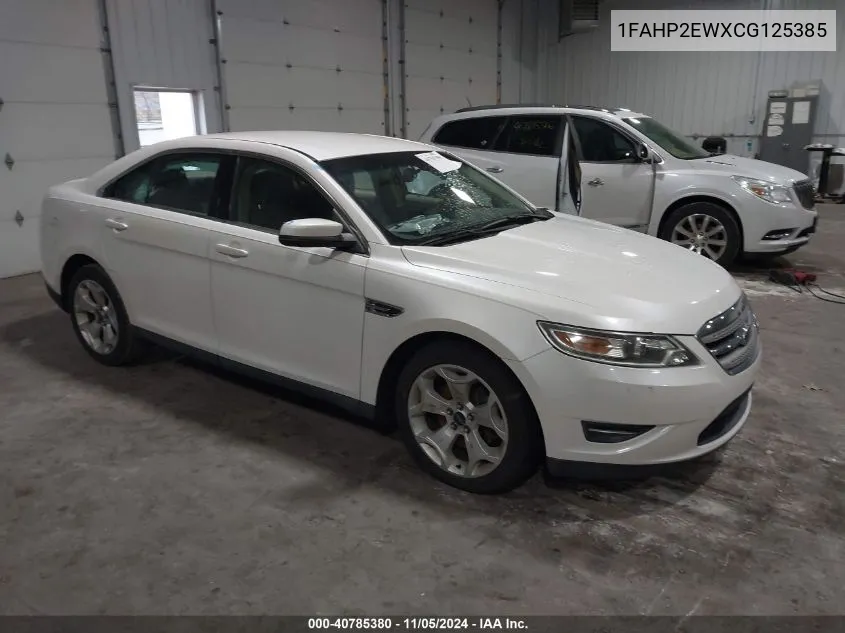 2012 Ford Taurus Sel VIN: 1FAHP2EWXCG125385 Lot: 40785380