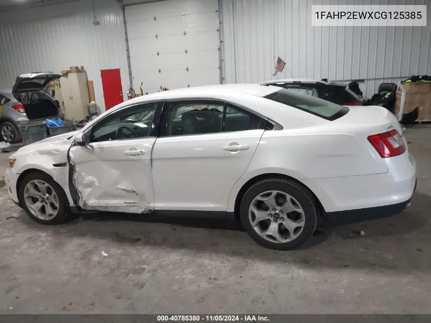 2012 Ford Taurus Sel VIN: 1FAHP2EWXCG125385 Lot: 40785380